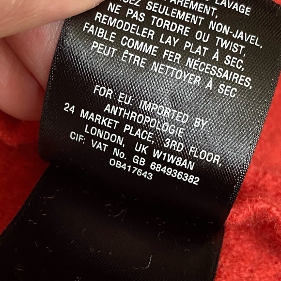 Anthropologie Moth Museum District Boiled Wool Open Front Vest in Rust Red, XS/S - Picture 13 of 16